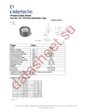 GT-11PS datasheet  